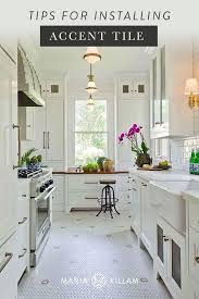 Do S And Don Ts For Installing Accent Tile Colour In Tiles Design Tips In 2020 Galley Style Kitchen Galley Kitchen Design Small Galley Kitchen Designs