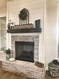 Interesting that it shows shiplap above it. Pin On Home Fireplace Brick Fireplace Makeover Home Fireplace Shiplap Fireplace