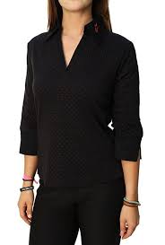 Alpinestars Women Nwt Black Red Polka Dot Blouse V Neck Collared Shirt Top S Collar Shirts Polka Dot Blouse Tops