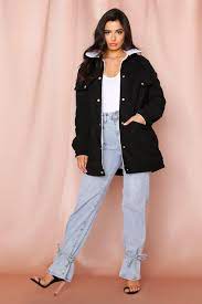 Black Cord Borg Jacket Womens Therugbycatalog Com