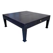 Black color of this element is neutral and very stylish. Wood Large Cocktail Black Square Coffee Table