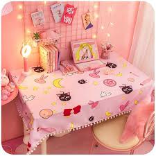 Sailor Moon And Sakura Table Mat Pn0871 Otaku Room Kawaii Room Kawaii Bedroom
