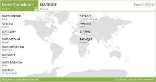As seen below, excel doesn't list this function when we type =date in a cell. Datedif Excel Translator