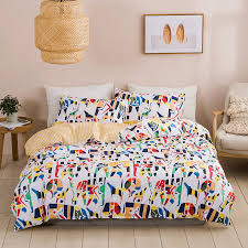 Lenzuola da sotto e federe. Set Copripiumino Stampato A Quadri Geometrici Con Federa Set Di Biancheria Da Letto Nordica Biancheria Da Letto Matrimoniale Matrimoniale King Size Senza Lenzuolo Duvet Cover Aliexpress
