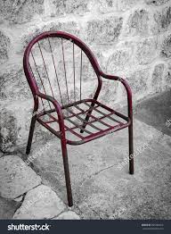 Old Red Metal Chair Beside Stone Wall Montenegro Ad Paid Chair Metal Red Montenegro In 2020 Metal Chairs Chair Stone