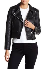 Walter Baker Liz Leather Crop Moto Jacket Nordstrom Rack In 2020 Cropped Moto Jacket Moto Jacket Leather Jacket