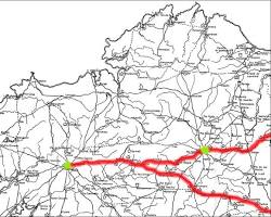 Image of Carolingian road network map medieval transport