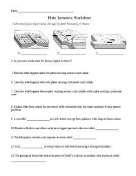 Now, where do they occur? Plate Tectonics Worksheet For 6th 8th Grade Lesson Planet
