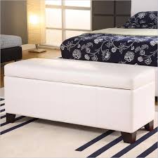 Black And White Ottoman Bench Modern Bedroom Design With Black Floral Bed Set And White Ottoman Bench Design With Wooden Legs Storage Bench Bedroom Storage Bench Seating White Storage Bench