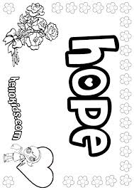 Girls Name Coloring Pages Hope Girly Name To Color Name Coloring Pages Coloring Pages Coloring Pages For Kids
