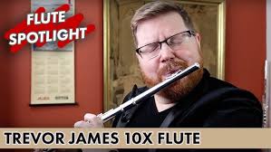 Guest flute player Ian Mullin performance testing Trevor James flutes