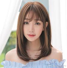 Kinky curly hair burmese curly hair raw curly hair ··· hot style female korean bobo haircut air bangs short curly hair wig. Fashion Woman Short Hair Korean With The Same Pear Flower Head Air Straight Long Curly Hair Wigs Synthetic Green Wigs From Abestwig 10 05 Dhgate Com