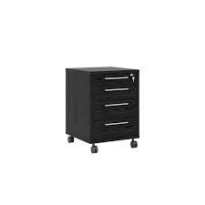 Tvilum Pierce 4 Drawer Engineered Wood File Cabinet In Black Wood Grain 8041961
