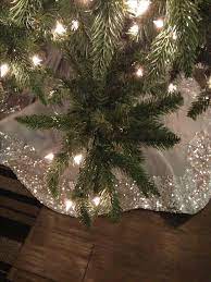 Silver Christmas Tree Skirt Sequin Tree Skirt Silver Tree Skirt Christmas Tree Skirt Tulle Christmas Trees Xmas Tree Skirts