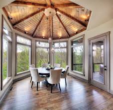 Breakfast Room Octagon Vaulted Ceiling Access To Lanai Vinyl Soffit Vaulted Ceiling Vaulted Ceiling Decor
