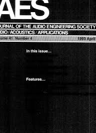 Check spelling or type a new query. Aes E Library Complete Journal Volume 41 Issue 4
