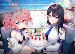 Celebrating Blue Archive's Grand Opening with a cake from Momoka and Rin  (from @Taya_oco) : r/BlueArchive
