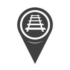 Map Pointer Railway Track Icon Train Vector Free Vector Illustration Icon