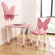 butterfly kids activity table and chair set children activity etsy in 2020 kids activity table kids table set kids table and chairs