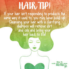 While in the shower, take time and rinse shampoo and conditioner out of your hair well with water. Hair Tip Clarify Your Hair To Remove Build Up How To Make Your Hair Grow Faster Tips To Grow Long Hair Faster