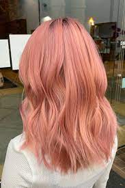 100 Cute Easy Hairstyles For Shoulder Length Hair Peach Hair Peach Hair Colors Coral Hair