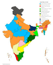 Map Of Indian States By Ruling Party After The Recent State