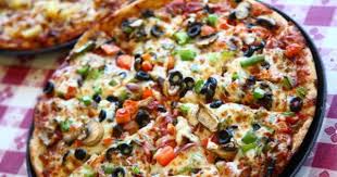 Vegetable Pizza From Brizio Fresh Mushrooms Green Peppers Red Onions Black Olives And Tomatoes Pizza Near Me Piz Good Pizza Delicious Pizza Cheese Pizza
