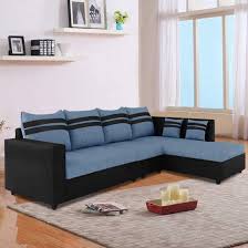 Wooden l shaped sofa set best l shaped sofa design latest l shaped sofa set design 2018 / 2019 l shaped sectional sofa living room l shaped sofa design pictures. Furny Clarion L Shape Sofa Set Rhs 6 Seater Sofa Set In Fabric Leatherette Blue Black Best Comfortable Sofas For Living Rooms Amazon In Furniture