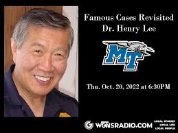 Forensic Scientist Lee Brings MTSU's Bass Legends Lecture Series Back Oct.  20