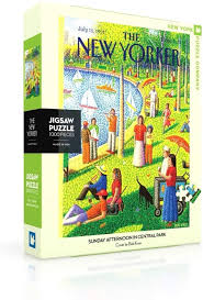 Ravensburger 197125 grand new york puzzle 1000pc,adult puzzles. New York Puzzle Company New Yorker Sunday Afternoon In Central Park 1000 Piece Jigsaw Puzzle Toys Games Amazon Com