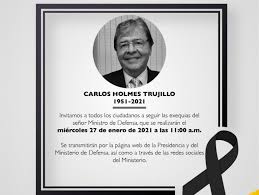 El ministro de defensa de colombia, carlos holmes trujillo, de 69 años, falleció por complicaciones del coronavirus, comunicó el presidente del país, iván duque. Este Miercoles Seran Las Honras Funebres De Carlos Holmes Trujillo Economia Portafolio