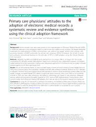 Pdf Primary Care Physicians Attitudes To The Adoption Of