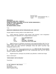 Jemputan kad majlis surat rasmi perasmian contoh makan ke karangan hari raya template bm malam tengahari pegawai berformat rendah program. Surat Sumbangan Persaraan 2017
