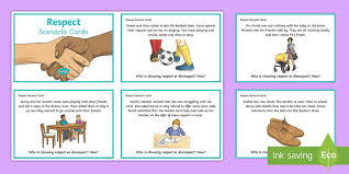 Listen to respect on spotify. Respect Scenarios Cards Primary Resources Twinkl