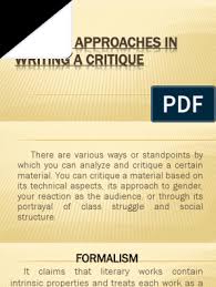 Aug 07, 2016 · critical essay sample short story buy a essay for cheap. Critical Approaches In Writing A Critique Patriarchy Gender