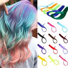 How long is 20 inch hair extension? 20 Inch Long Straight Hair Extensions Clip In Highlight Rainbow Hair Streak Synthetic Hairpiece Shopee Philippines