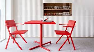 Red Table And Chairs Set Mia From Emu By Jean Nouvel Table And Chair Sets Chair Desk And Chair Set