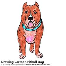 Free anonymous url redirection service. Cartoon Pitbull Dog Colored Pencils Drawing Cartoon Pitbull Dog With Color Pencils Drawingtutorials101 Com
