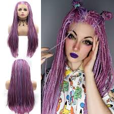 Quality real human hair extensions from clip hair ltd. Amazon Com Realistic Synthetic Braided Wigs For Black Women Micro Lace Front Wigs Long Braid Synthetic Hair Wig Best Soft Lace Wig With Natural Hairline Glueless Heat Resistant Fiber Hair Daily Purple