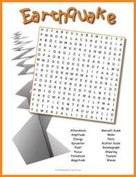 Earth Science Worksheet Earthquake Word Search Puzzle Science Worksheets Earthquakes For Kids Science Words