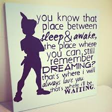 Peter Pan Canvas Painting 20x20 J M Barrie Quote Dearlylovedboutique Painting On Artfire Neverland Quotes Sleep Quotes Disney Quotes