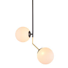 Matte Black And Brass Pendant Light The Strikingly Graceful Declan Pendant Elegantly Pairs Matte Black Steel With Brass Accents Creating A Dramatic White Glass Ceiling Pendant Lights Glass Shades
