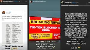 The move is part of the in china, american platforms like facebook, google, twitter, instagram, wikipedia and many others in india, a remaining question is how the government will go about enforcing the ban announced on monday. Tiktok Ban Malaika Arora Says Best News I Heard In Lockdown Farah Khan Tweets China Changing Maps India Banning Apps Entertainment News Hindustan Times