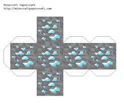 Papercraft Diamond Ore Faithful 32x Minecraft Crafts Paper Crafts Minecraft Printables