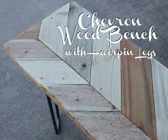 Tangkula outdoor wood bench, two person solid wood garden bench w/curved backrest and wide armrest, large bench for patio porch poolside balcony, 50 l x 25 w x 36 h (natural). Chevron Wood Bench With Hairpin Legs 8 Steps With Pictures Instructables