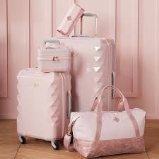Luxe Hard Sided Blush Carry On Spinner Canta Bavullar Cantalar