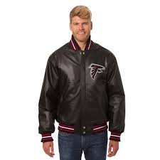 Nfl Atlanta Falcons Jh Design Leather Jacket Black Leather Jacket Black Leather Varsity Jackets Jackets