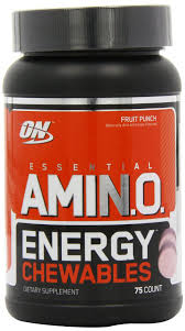 Optimum Nutrition Essential Amino Energy Chewables Diet Supplement Fruit Punch 75 Count Optimum Nutrition Diet Supplements Fruit Punch