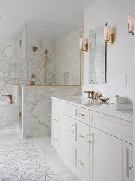 Mix in some small earthy accents like baskets, wooden side. 25 Refined White And Gold Bathrooms Digsdigs