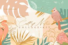 Free cut files for your electronic cutting machines, formats include ai, dxf, gsd, pdf, studio & svg compatible with most machines on the market. Call Of Nature Collage Kit Graphic By Nassyart Creative Fabrica
